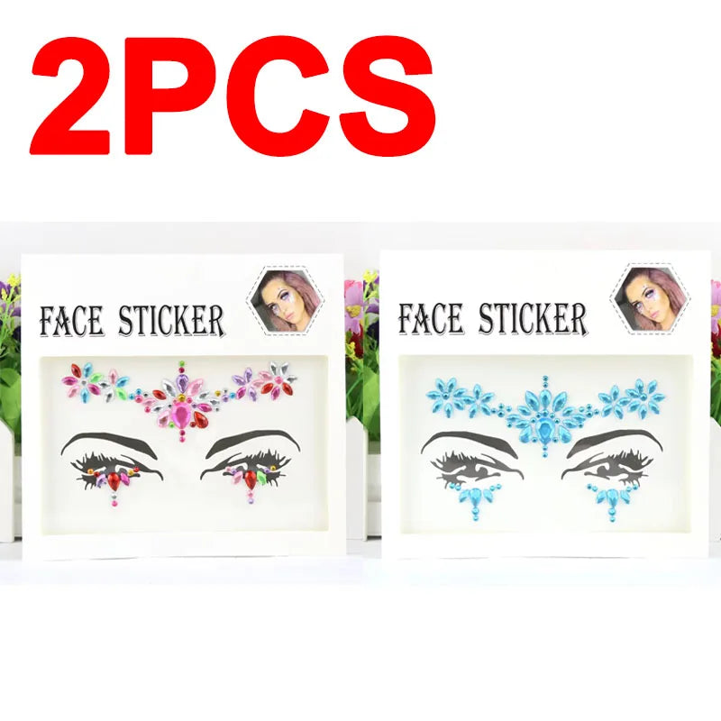 Women’s Rhinestone Face Gems | Crystal Festival Makeup Stickers