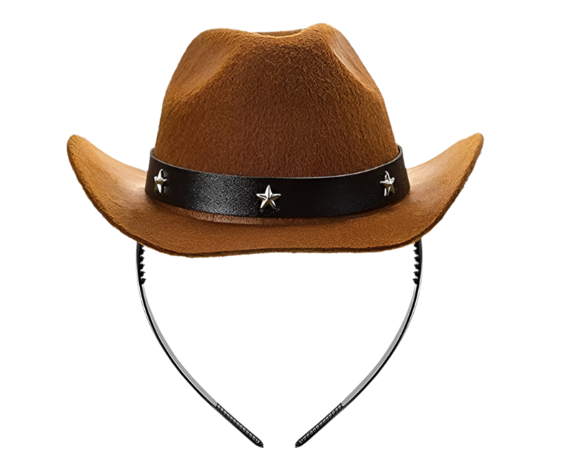 Mini Cowboy Hat Headband | Western Style Cowgirl Accessory