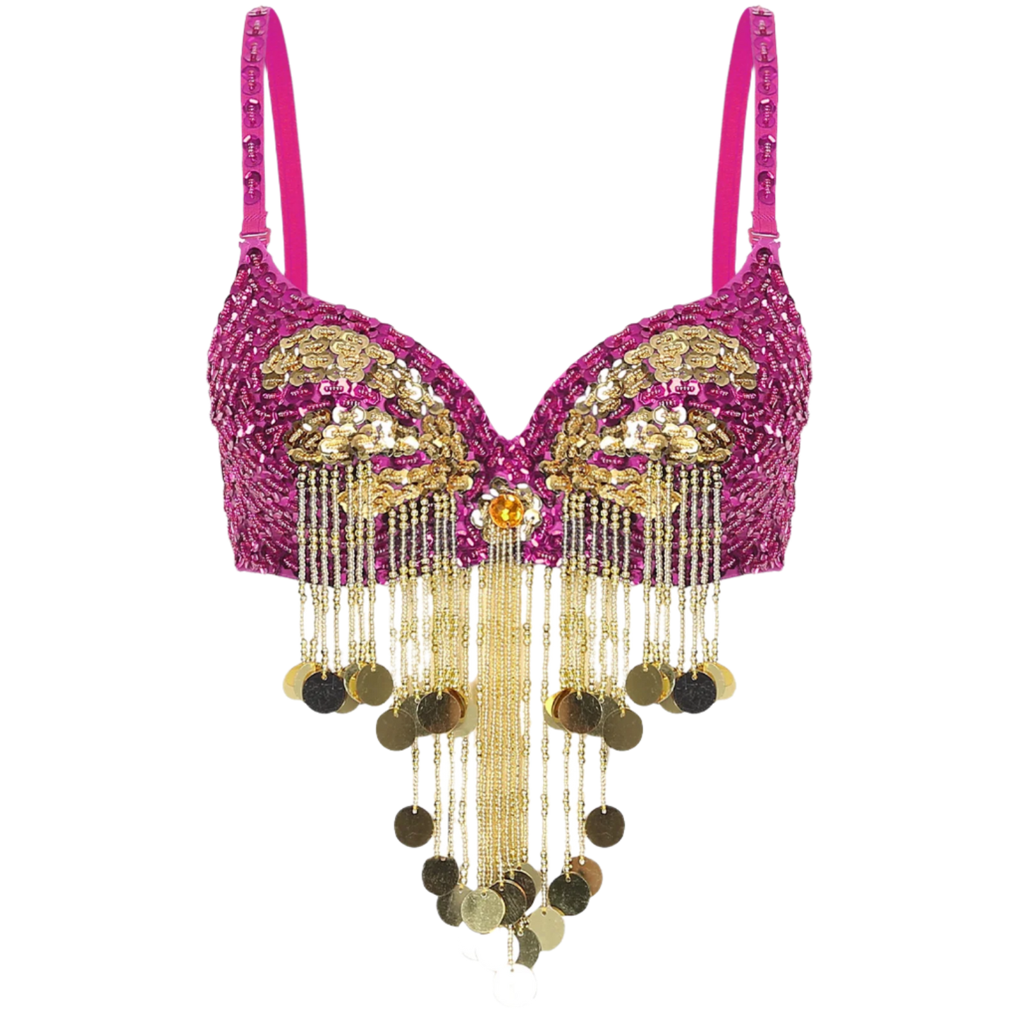 Plastic Beaded Tassels Belly Dance Top