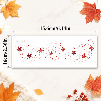 Women’s Fall Freckle Face Tattoos | Autumn Leaf Temporary Face Stickers