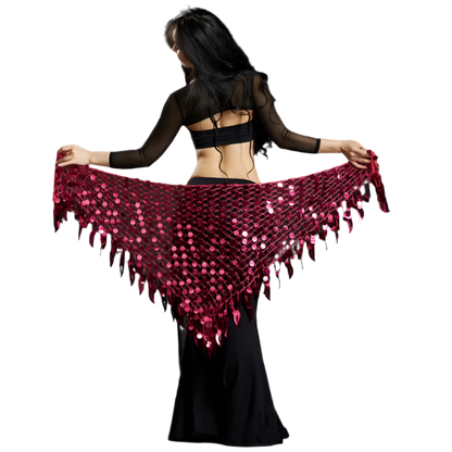 Belly Dance Sequins Hip Scarf | Sparkling Women's Dancewear