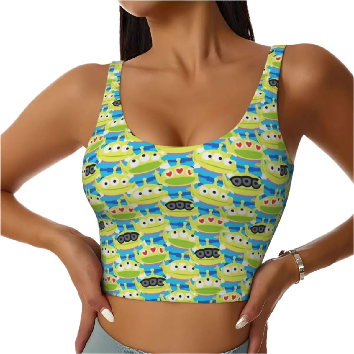 Toy Story Aliens Cartoon Sports Bra Women's