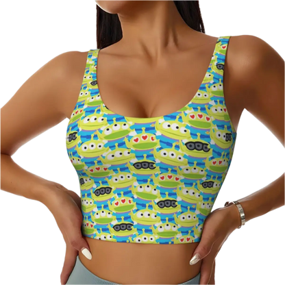 Toy Story Aliens Cartoon Sports Bra Women's