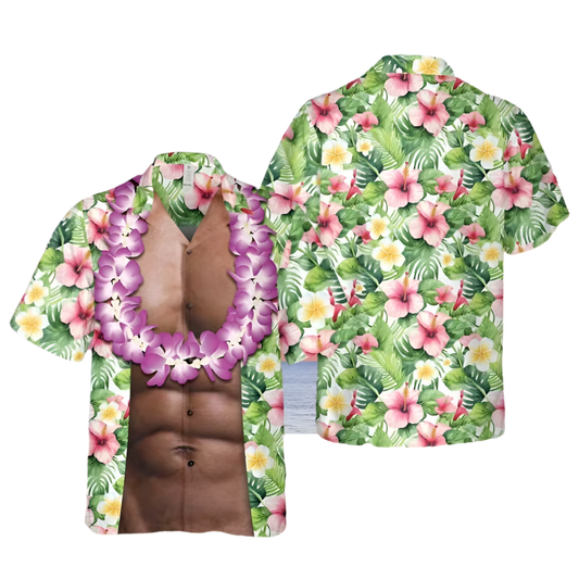 Hawaii sea beach 3D print shirt with cosplay oversized design for tropical resort summer fashion