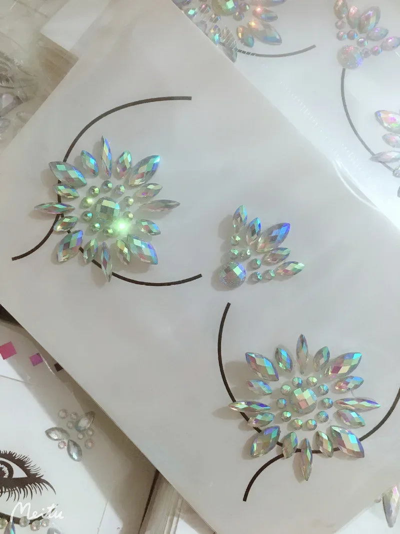 Rhinestone Face & Body Jewels – Crystal Stickers & 3D Tattoos