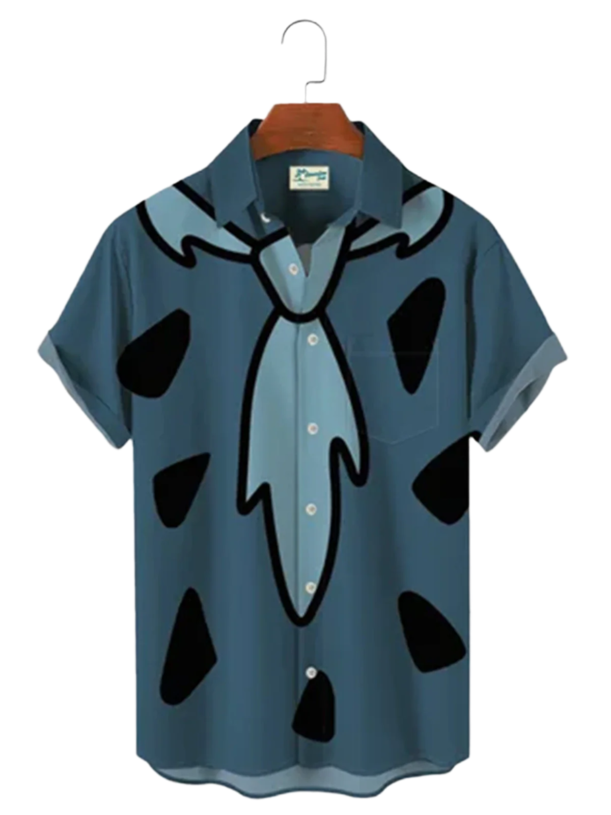 Hawaiian spotted print lapel shirt in large sizes with comfortable design for tropical resort fashion