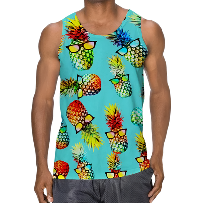 3D Palm Leaves Tank Top