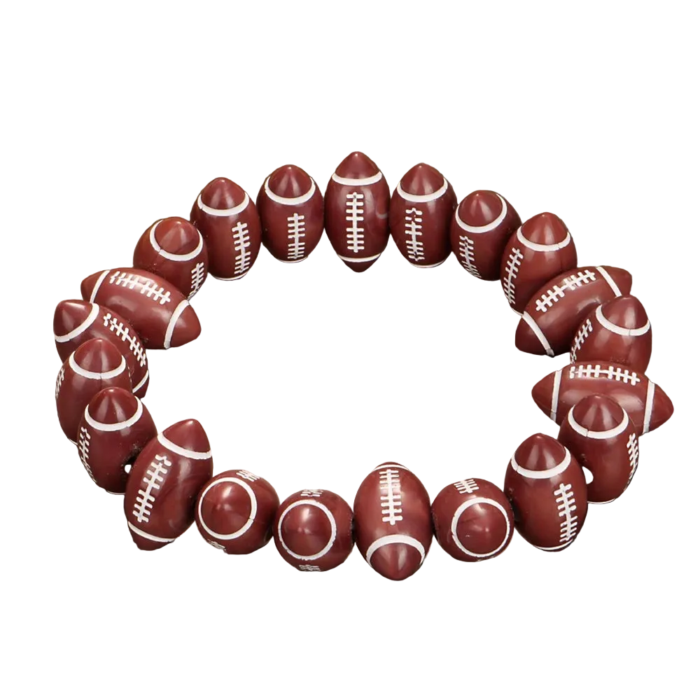 Football Beaded Bracelet | Unisex Game Day Sports Wristband