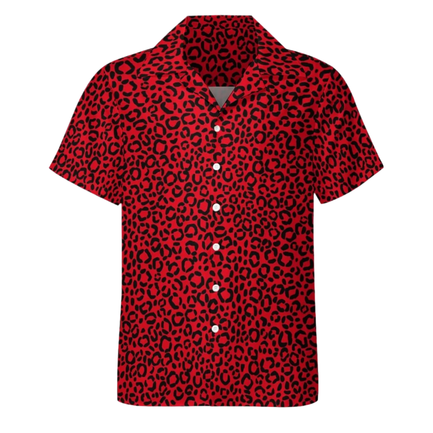 Red Leopard Spots Men's Shirts