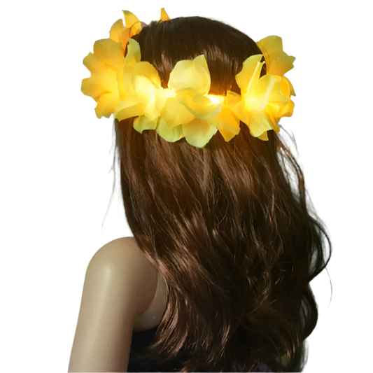  LED flower crown featuring glowing petals, perfect for festivals, parties, or whimsical occasions