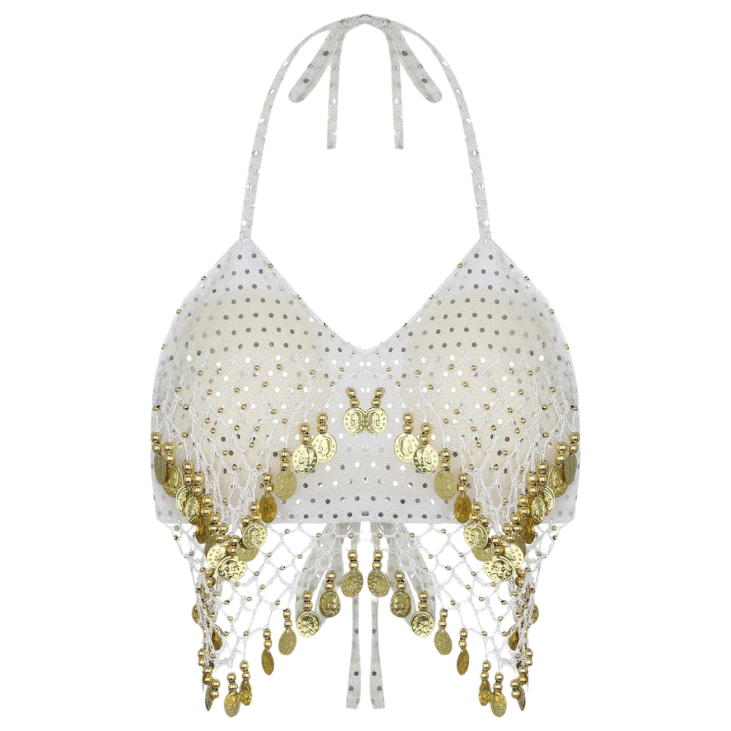 Sexy Women Beaded Sequins Belly Dance Bra