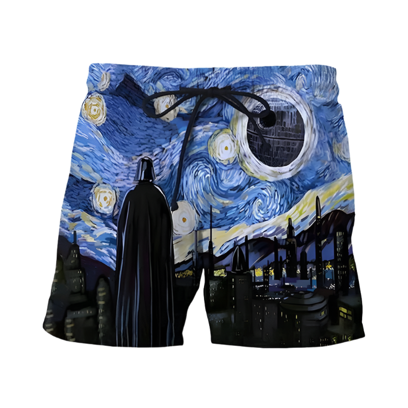 Star Wars Oil Painting Art Men's  Swimming Trunks