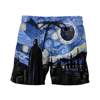 Star Wars Oil Painting Art Men's  Swimming Trunks