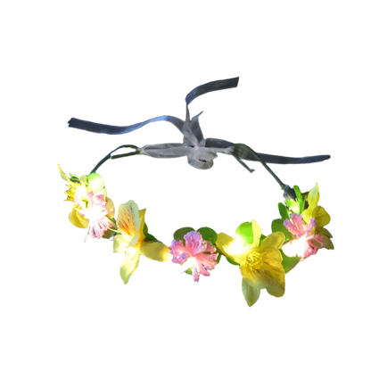 Glow Garland Light Up Headband | Wreath for Vibrant Glow Parties