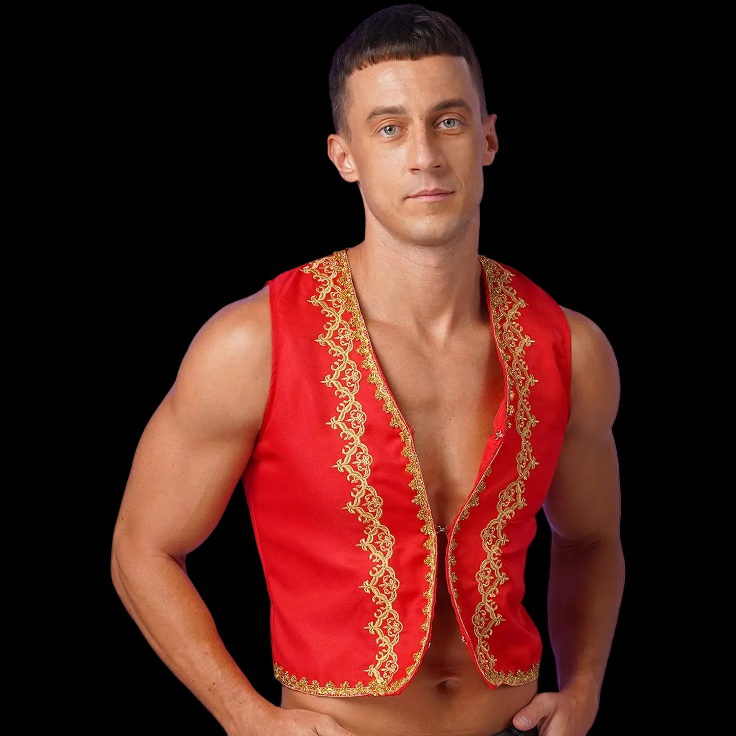 Men's Victorian Embroidered Vest | Medieval Halloween & Resort Theme Costume
