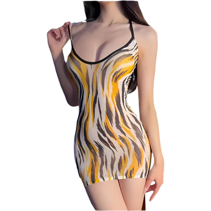 Women Tight Fitting Wrapped Dress