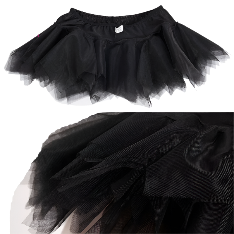 Plus size layered tutu skirt with pleated design for resort carnival and theme nights

