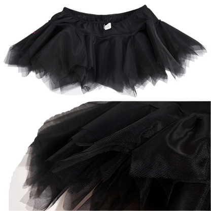 Plus size layered tutu skirt with pleated design for resort carnival and theme nights

