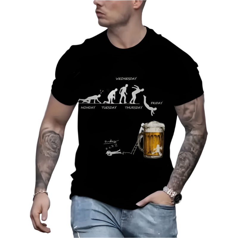 Beer Skeleton T-Shirt For Men