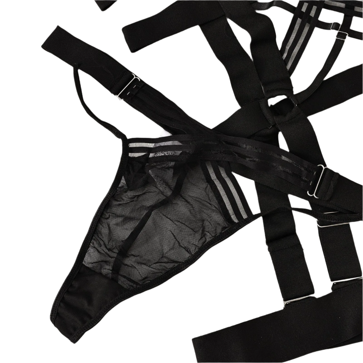 transparent hollow backless negligee with heavy craftsmanship for intimate resort wear