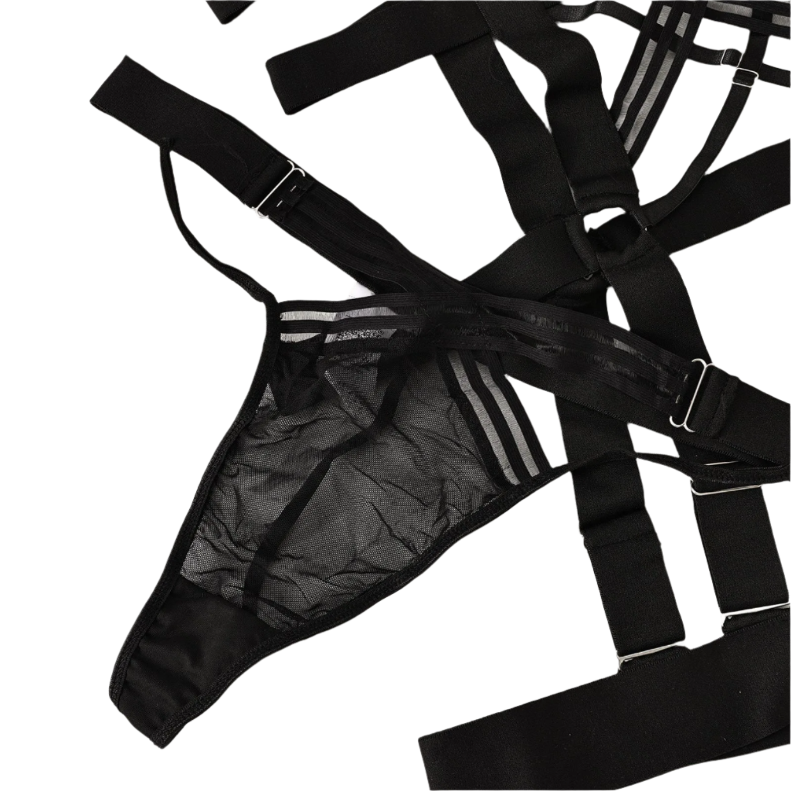 transparent hollow backless negligee with heavy craftsmanship for intimate resort wear