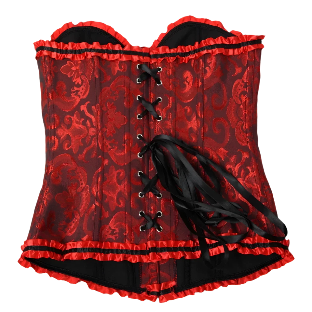 Red Black Corset Dresses Burlesque Lingerie for Women