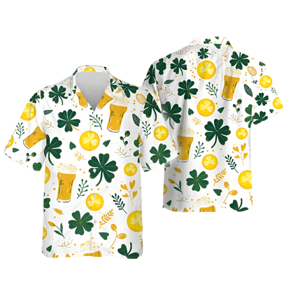 Shamrock Element St. Patrick's Day Pattern Men's Shirts