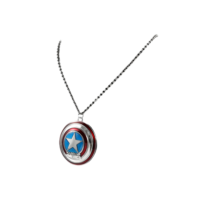 Captain America shield pendant necklace for resort superhero theme nights

