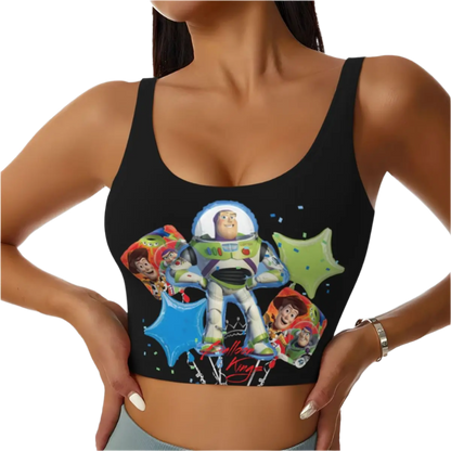 Toy Story Aliens Cartoon Sports Bra Women's