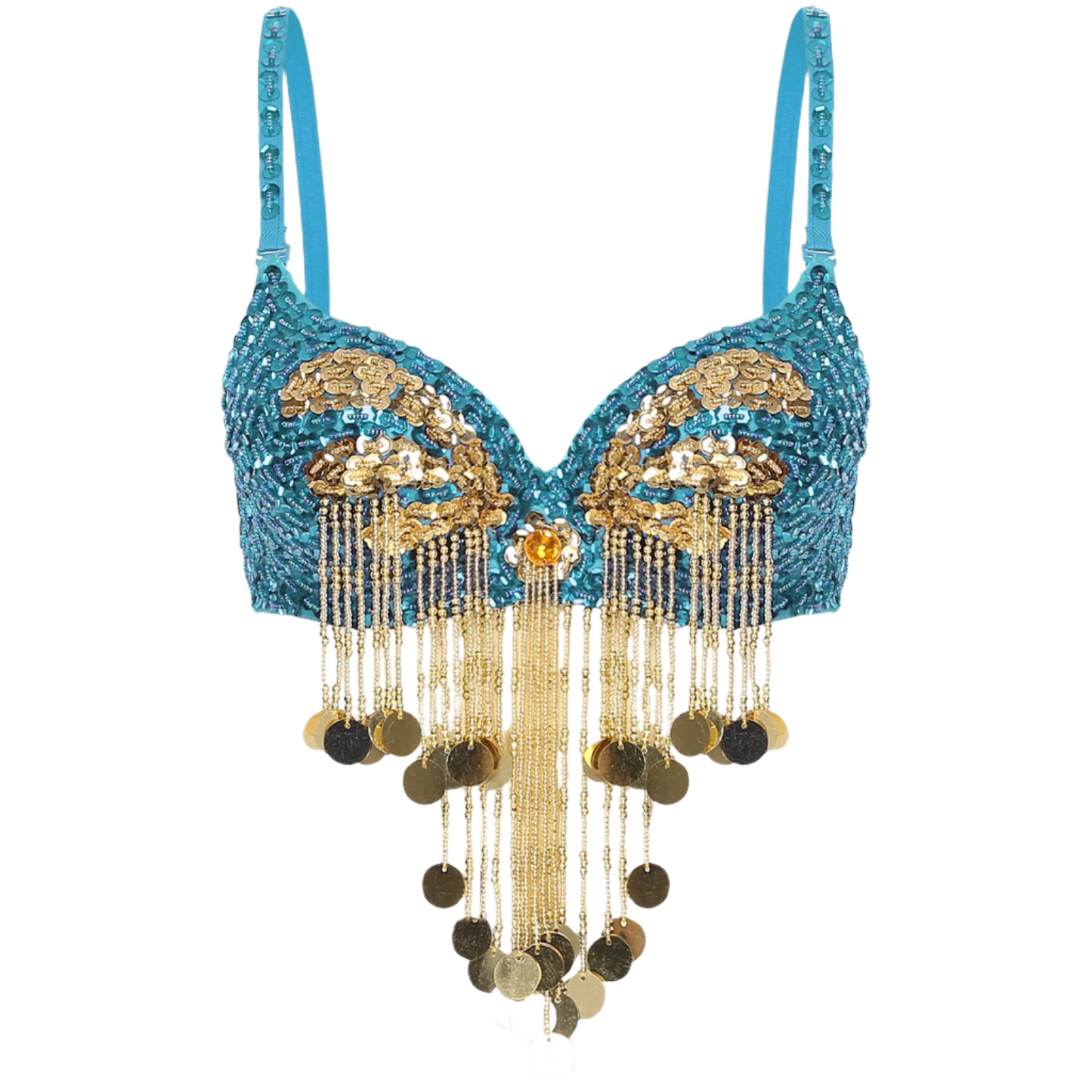 Plastic Beaded Tassels Belly Dance Top