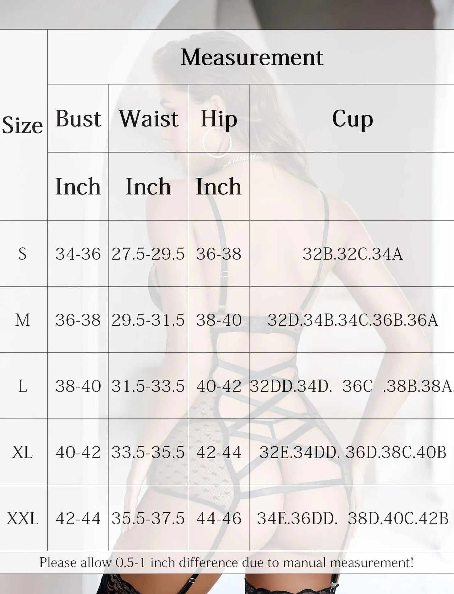 Lace Babydoll Lingerie for Women | Sheer Mesh Garter Chemise