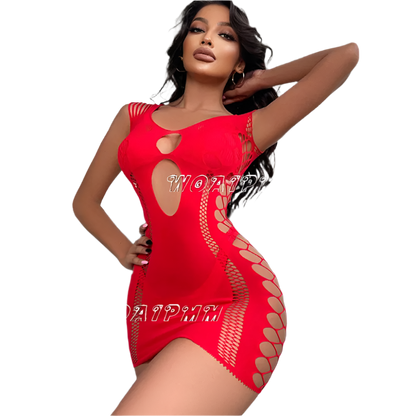 Erotic Temptation Lingerie Backless Hot Hollow V Neck Body Dress