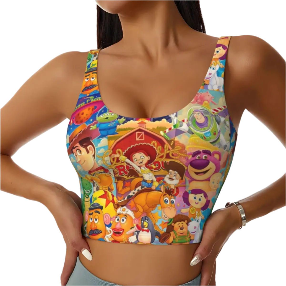 Toy Story Aliens Cartoon Sports Bra Women's