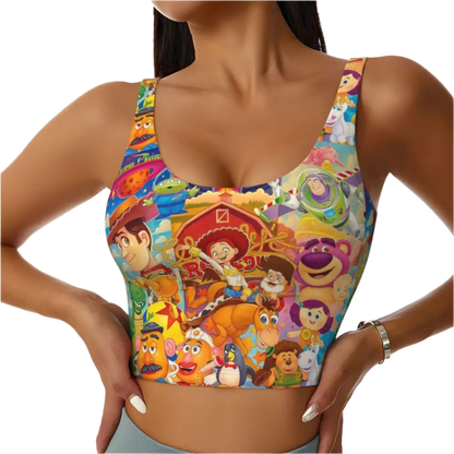 Toy Story Aliens Cartoon Sports Bra Women's