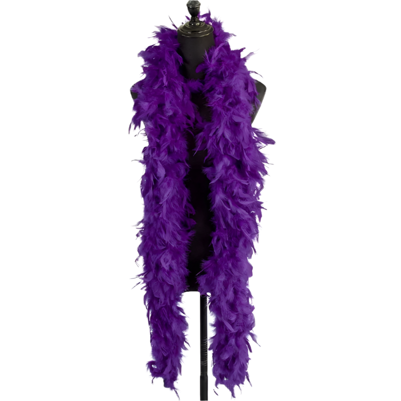 Plush turkey feather boa wrap for resort theme nights and vintage parties

