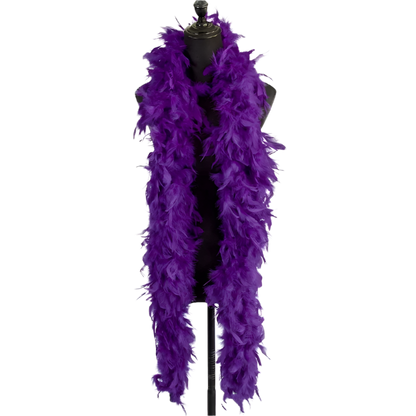 Plush turkey feather boa wrap for resort theme nights and vintage parties

