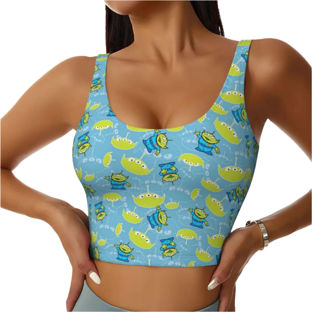 Toy Story Aliens Cartoon Sports Bra Women's