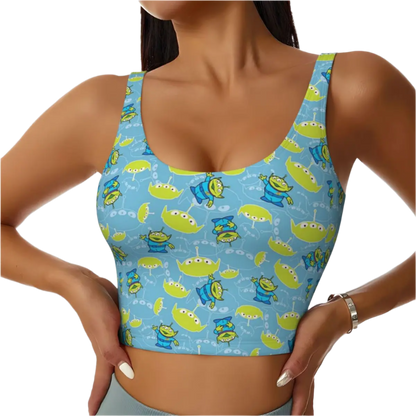 Toy Story Aliens Cartoon Sports Bra Women's