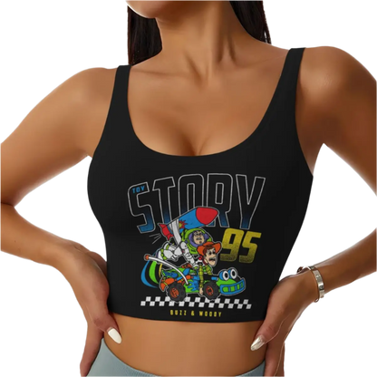 Toy Story Aliens Cartoon Sports Bra Women's