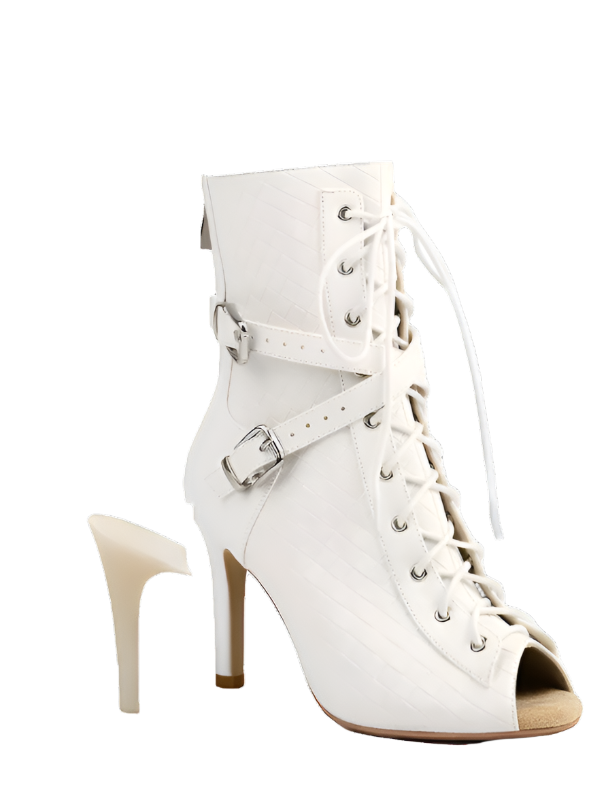 Women's jazz modern tango dance shoes with stiletto boots design perfect for Latin dance performances prom fashion and resort entertainment
