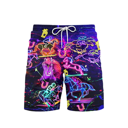 Print Beach Shorts featuring sophisticated marine life design, perfect for luxury adult resort theme nights