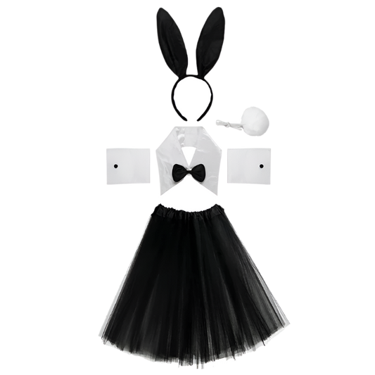 Complete Bunny Theme Costume Set featuring tutu dress and headband for adult resort events