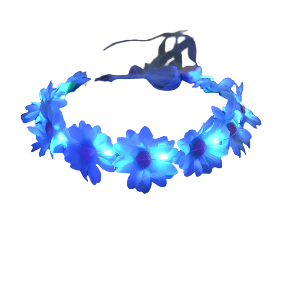 Glow Garland Light Up Headband | Wreath for Vibrant Glow Parties