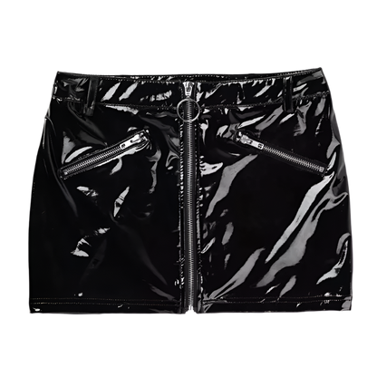 Women Black High Waisted A-line Mini Skirt | Classic & Versatile Fashion