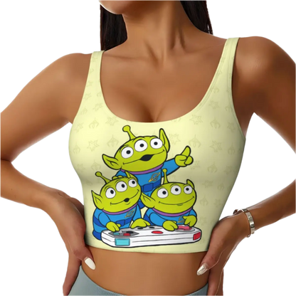 Toy Story Aliens Cartoon Sports Bra Women's