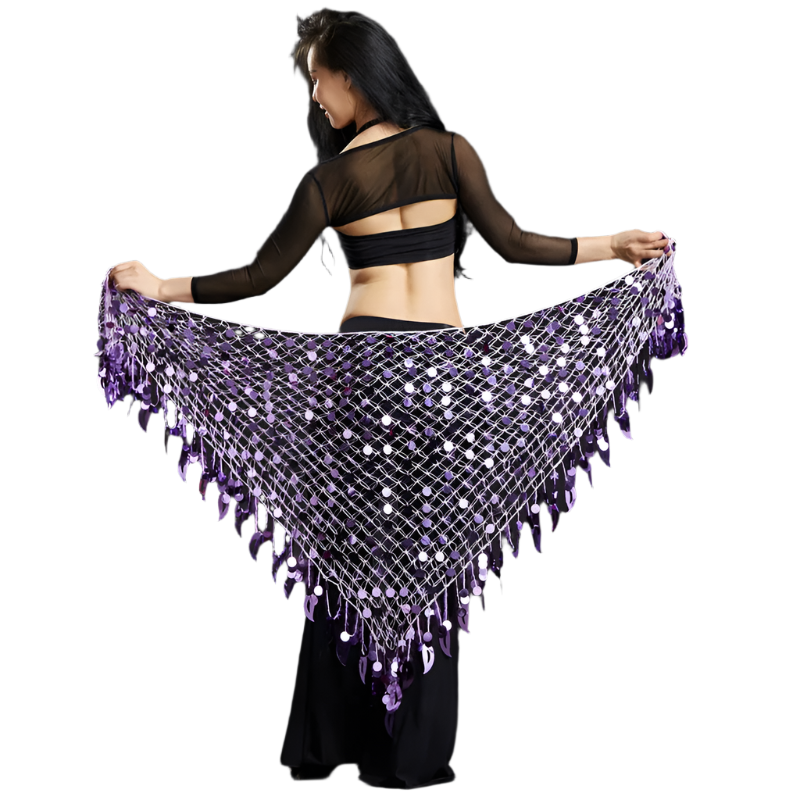 Belly Dance Sequins Hip Scarf | Sparkling Women's Dancewear