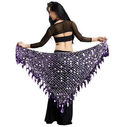 Belly Dance Sequins Hip Scarf | Sparkling Women's Dancewear