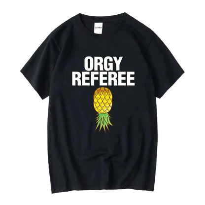 Men's Orgy Referee T-Shirt | Funny Swinger & Game Day Party Shirt