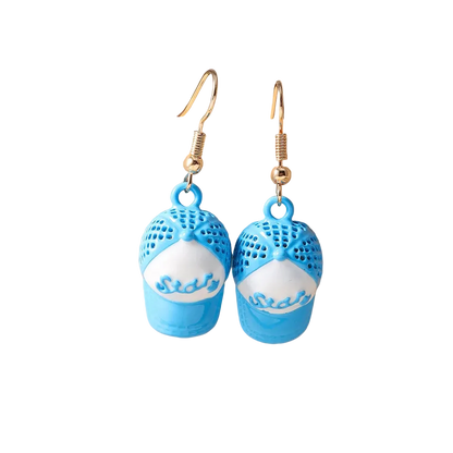 Women’s Baseball Cap Earrings | Sporty Hat Drop Earrings