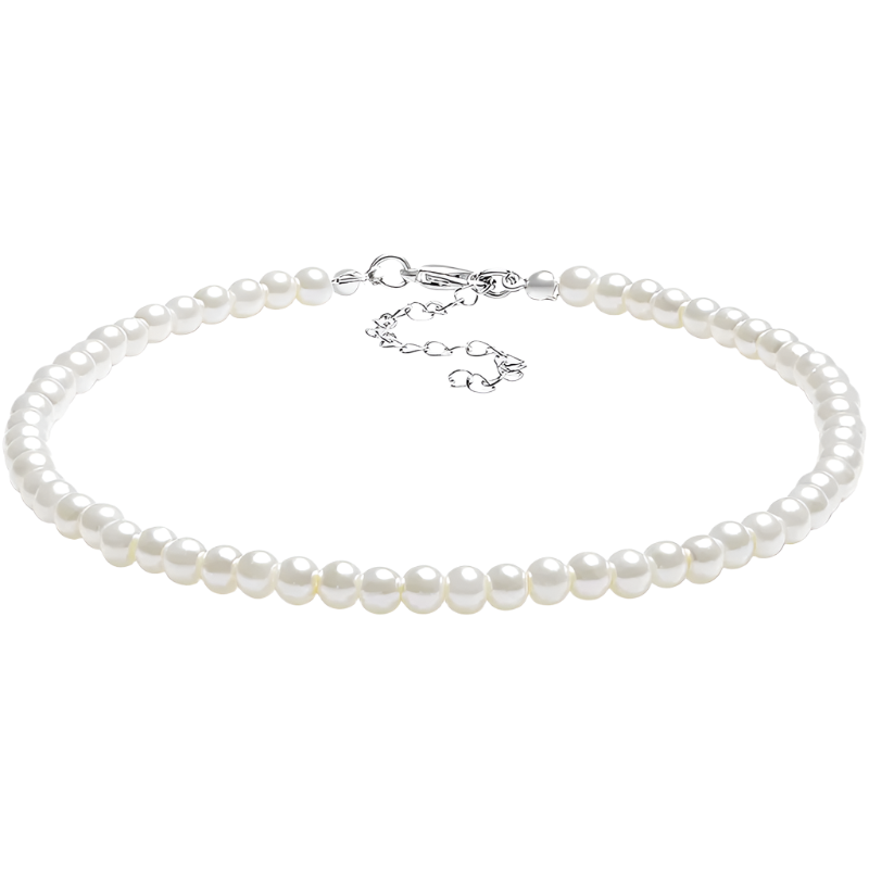 Handcrafted multilayer white pearl choker with elegant beading - perfect for resort weddings and vintage theme nights